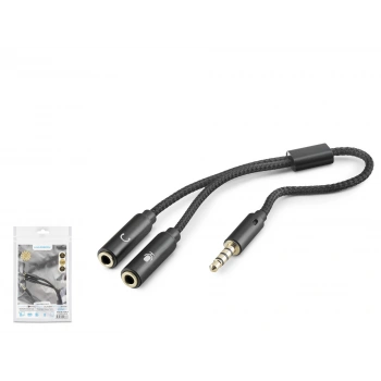 3.5Mm Mikrofon Ve Aux Ses Ayırıcı Adaptör Siyah HDX1083