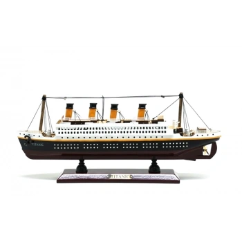 35x45 Cm Özel Tasarım Işıklı Ahşap Titanik Gemi