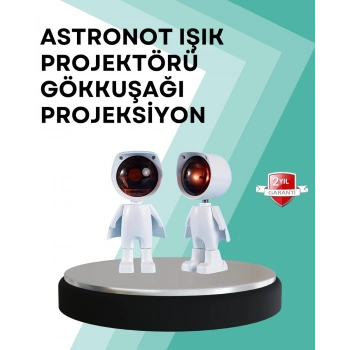 360° Ayarlanabilir Başlıklı Astronot Gece Lambası