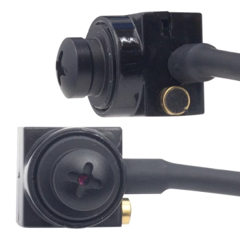 3.6MM 800 TVL 1/4 SENSOR MİKROFONLU SİYAH VİDA MODEL MİNİ KAMERA (4887)