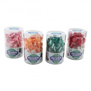 36PCS YAYSIZ PLASTİK RENKLİ MANDAL KUTULU (4887)