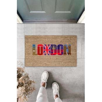 3D Baskı Özel Tasarım  Bej London Yazı  Paspas