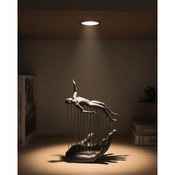 3d El İnsan Figürü Gri Soyut Modern Dekoratif Biblo