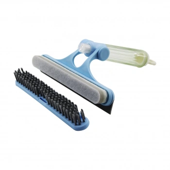 3İN1 CAMSİL CAM ÇEK - SÜNGER - FIRÇATEMİZLİK ALETİ OYNAR BAŞLIK - SPREYLİ SU HAZNELİ SAP (4887)