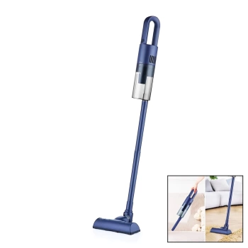 3İN1 ELEKTRİKLİ DİKEY SÜPÜRGE LACİVERT RENK 400W 1.5LT TOZ HAZNELİ SVC-8614 (4887)