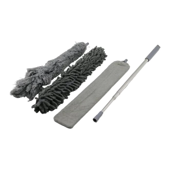 3PCS PÜSKÜL- MAKARNA- DÜZ TOZ ALMA SET ESNEK BAŞLI-43CM  UZAYAN SAPLI=43-205CM BRKT-910200 (4887)