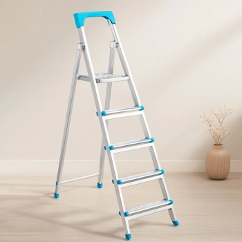 4+1 Basamaklı Metal Merdiven 105 cm 120 kg