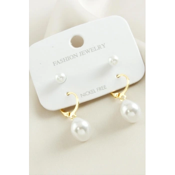 4 Adet Damla İnci Küpe