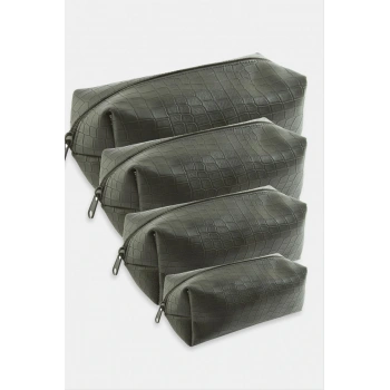 4 Adet El Tutmalı Makyaj Çantası