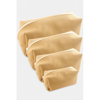 4 Adet El Tutmalı Makyaj Çantası