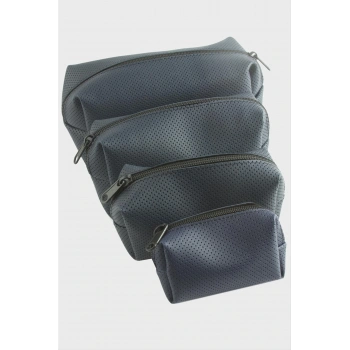 4 Adet El Tutmalı Makyaj Çantası