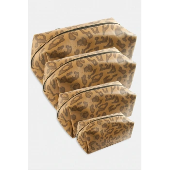 4 Adet El Tutmalı Makyaj Çantası