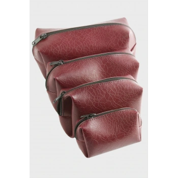 4 Adet El Tutmalı Makyaj Çantası