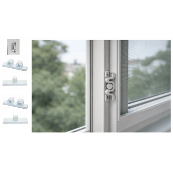 4 Adet Plastik Beyaz Sineklik Çıtçıtı – Dayanıklı ve Pratik Sineklik Sabitleme Aparatı