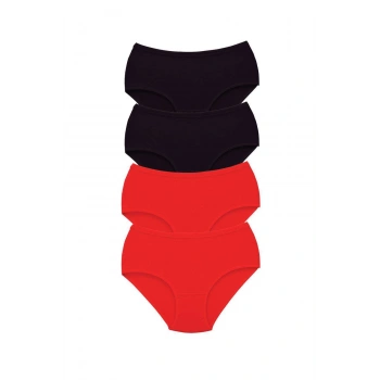 4 Adet Tutku Kadın Yüksek Bel Bato Kalın Lastik Külot S1