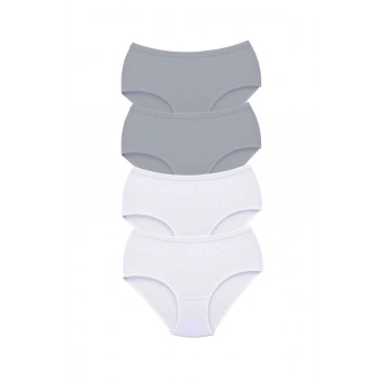 4 Adet Tutku Kadın Yüksek Bel Bato Kalın Lastik Külot S10