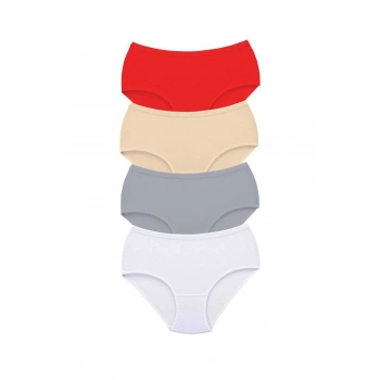 4 Adet Tutku Kadın Yüksek Bel Bato Kalın Lastik Külot S13