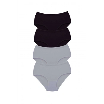 4 Adet Tutku Kadın Yüksek Bel Bato Kalın Lastik Külot S3