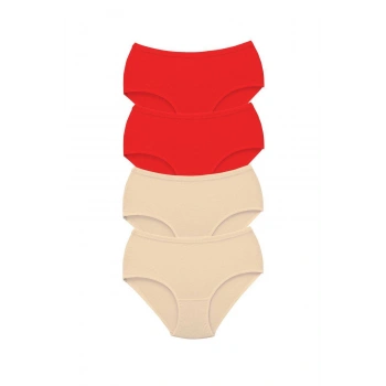 4 Adet Tutku Kadın Yüksek Bel Bato Kalın Lastik Külot S5