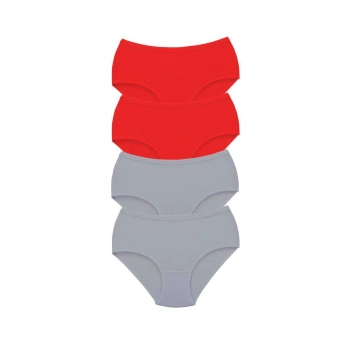 4 Adet Tutku Kadın Yüksek Bel Bato Kalın Lastik Külot S6