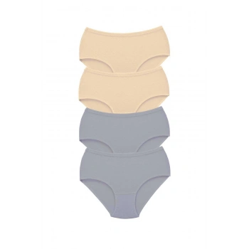 4 Adet Tutku Kadın Yüksek Bel Bato Kalın Lastik Külot S8