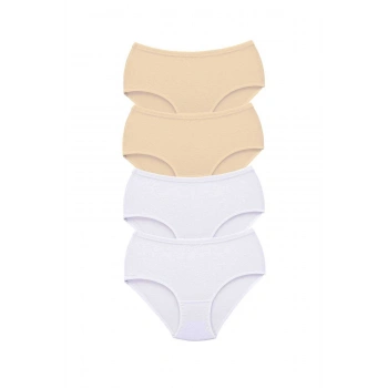 4 Adet Tutku Kadın Yüksek Bel Bato Kalın Lastik Külot S9