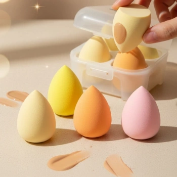 4lü Kapaklı Armut Makyaj Süngeri Seti