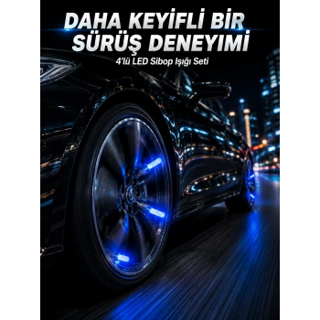 4lü LED Sibop Işığı Hareket Sensörlü Araç Lastik Sibop Lambası