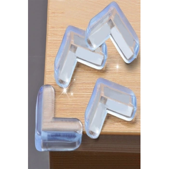 4 lü Masa Sehpa Köşe Koruyucu Silikon- Çocuk Koruma Aparatı (4887)