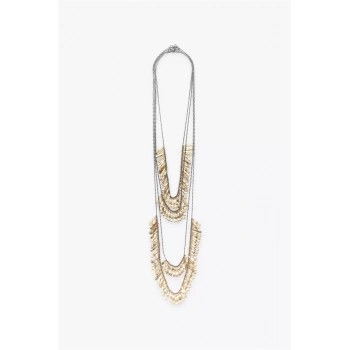 4LÜ METAL PLAKA KOLYE - Altın