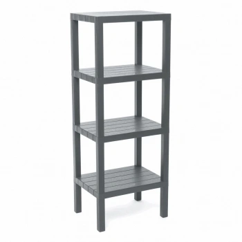 4 RAFLI GRİ MODÜLER ÜNİTE PLASTİK 38x29x100 cm (4887)