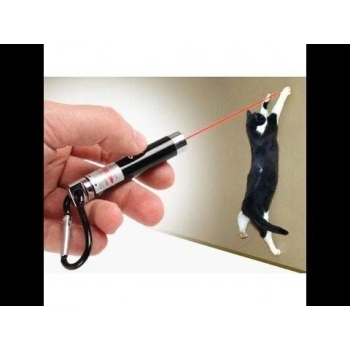 4 Yedek Başlıklı Pilli Kedi Oyuncağı Lazer Anahtarlık