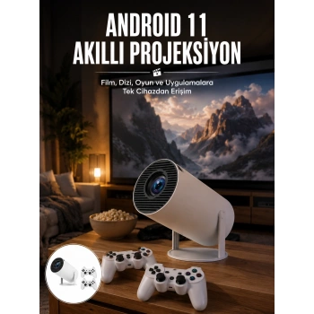 4k Wireless Çift Kollu Kumandalı Oyun Projeksiyonu Retro Video Oyunu Yeni Nesil