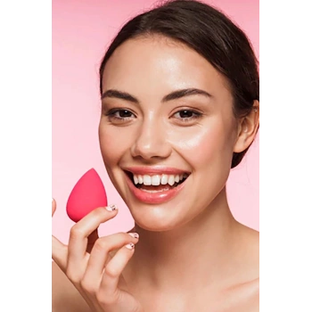 4lü Profesyonel Yüz Make-up Makyaj Sürgeri Armut Şeklinde Tatlı Islak Kuru Kullanım