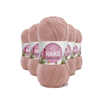 5 Adet Cotton Lüks Yelek Tunik Kazak Bluz Hırka İpi Yünü Pudra 97545