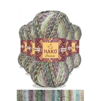 5 Adet Hercai Ebruli Hırka Kazak Atkı Bere El Örgü İpi Yünü 28129