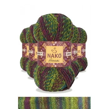 5 Adet Hercai Ebruli Hırka Kazak Atkı Bere El Örgü İpi Yünü 7130