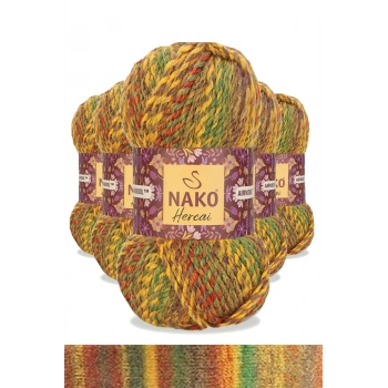 5 Adet Hercai Ebruli Hırka Kazak Atkı Bere El Örgü İpi Yünü 7252