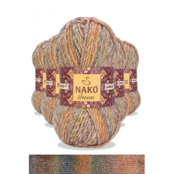 5 Adet Hercai Ebruli Hırka Kazak Atkı Bere El Örgü İpi Yünü 76035