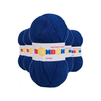 5 Adet Kristal El Örgü Lif İpi Mavi 98488 - bonbon mudanis