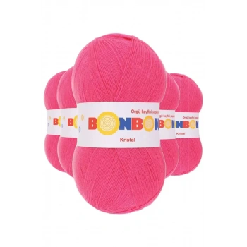 5 Adet Kristal El Örgü Lif İpi Orkide Pembe 98319 - bonbon mudanis