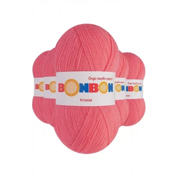 5 Adet Kristal El Örgü Lif İpi Pembe 98230 - bonbon mudanis