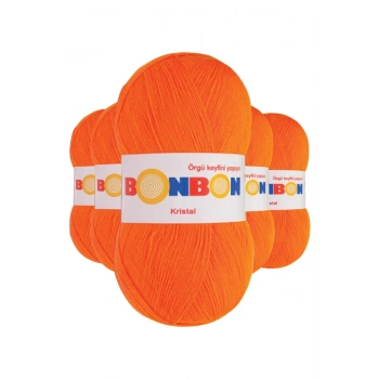 5 Adet Kristal El Örgü Lif İpi Turuncu 98215