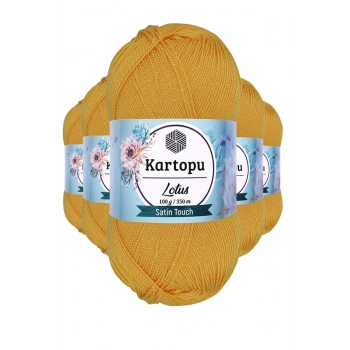 5 Adet Lotus Bikini Büstiyer Bluz Örgü İpi  K318 Koyu Sarı