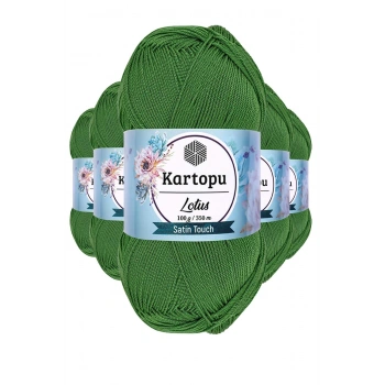 5 Adet Lotus Bikini Büstiyer Bluz Örgü İpi  K486 Çam Yeşili