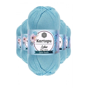 5 Adet Lotus Bikini Büstiyer Bluz Örgü İpi  K537 Bebe Mavi