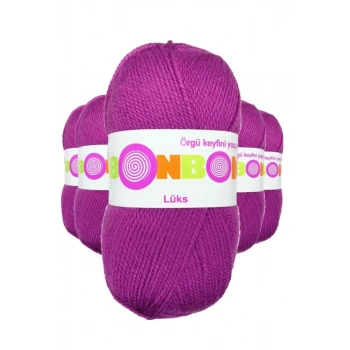 5 Adet Lüks Patik İpi Yünü Koyu Pembe 98675 - bonbon mudanis
