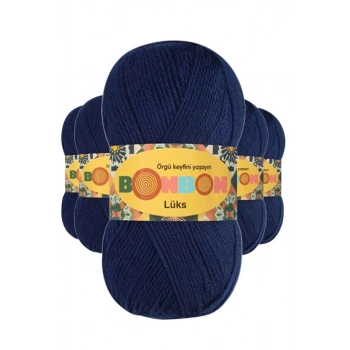 5 Adet Lüks Patik İpi Yünü Lacivert 98244 - bonbon mudanis