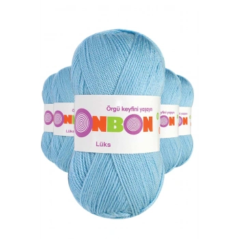 5 Adet Lüks Patik İpi Yünü Mavi 98231