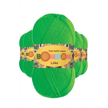 5 Adet Lüks Patik İpi Yünü Neon 98395 - bonbon mudanis